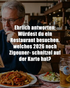 Ehrlich antworten: Würdest du ein Restaurant besuchen, welches 2026 noch Zigeunerschnitzel auf der Karte hat?